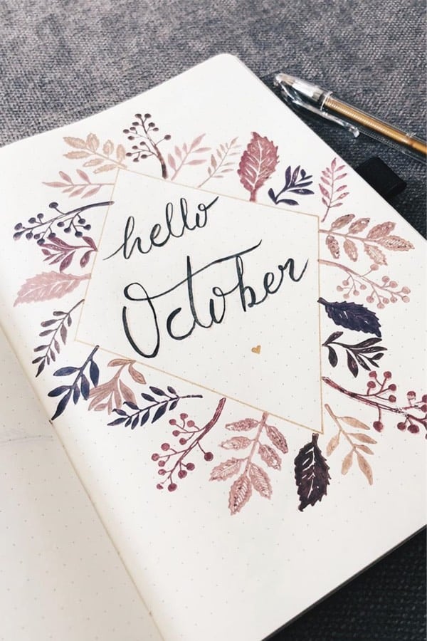 girly monthly cover for october