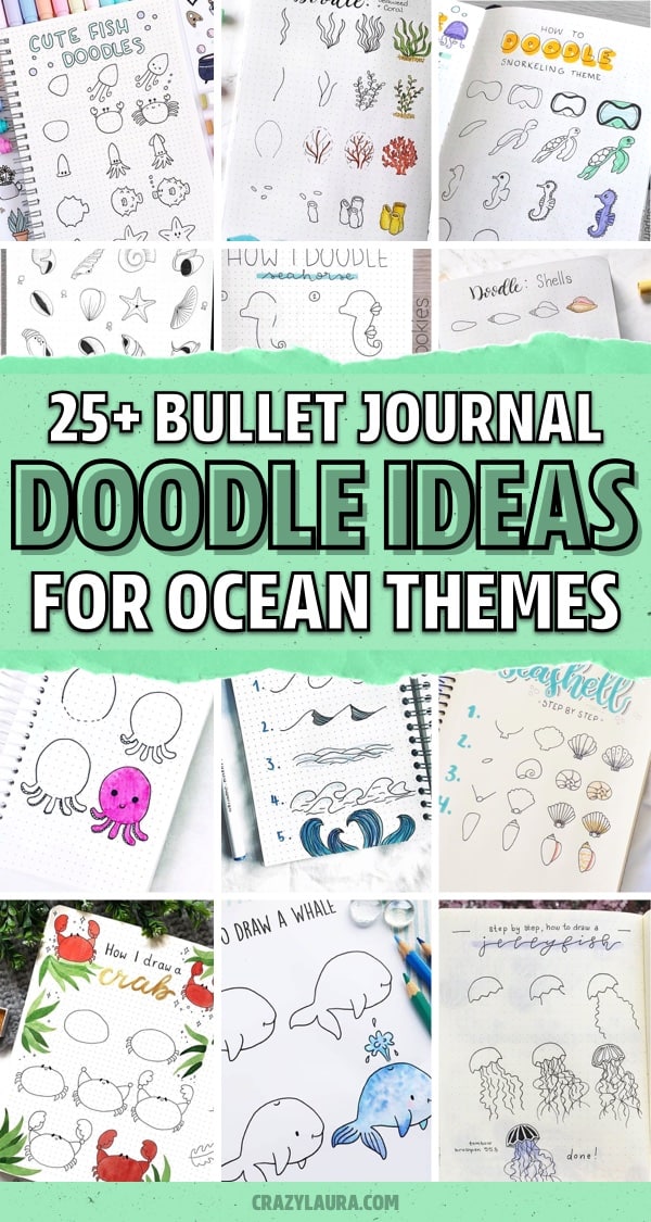 doodle tutorial for ocean theme spreads