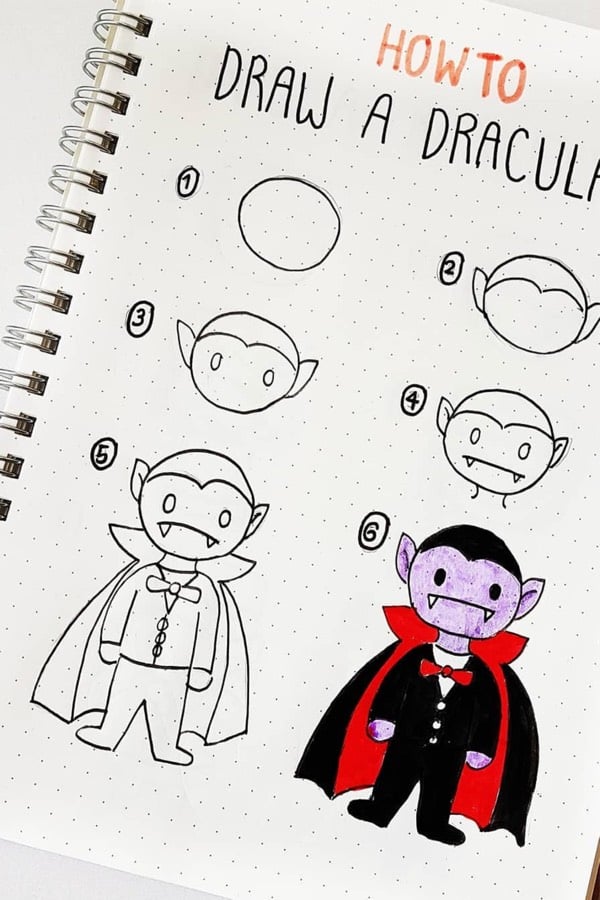 how to draw dracula for bujo