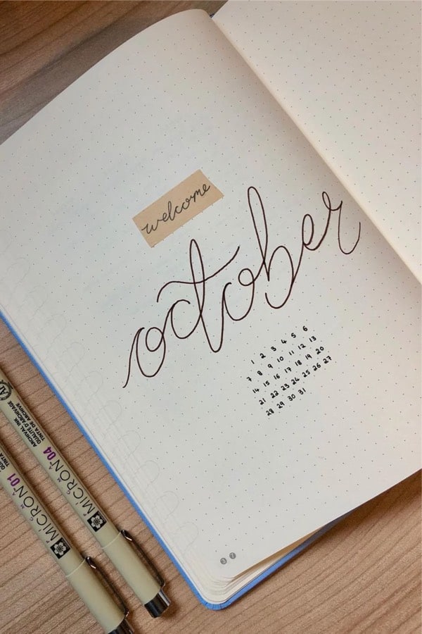 minimal monthly cover spread for october