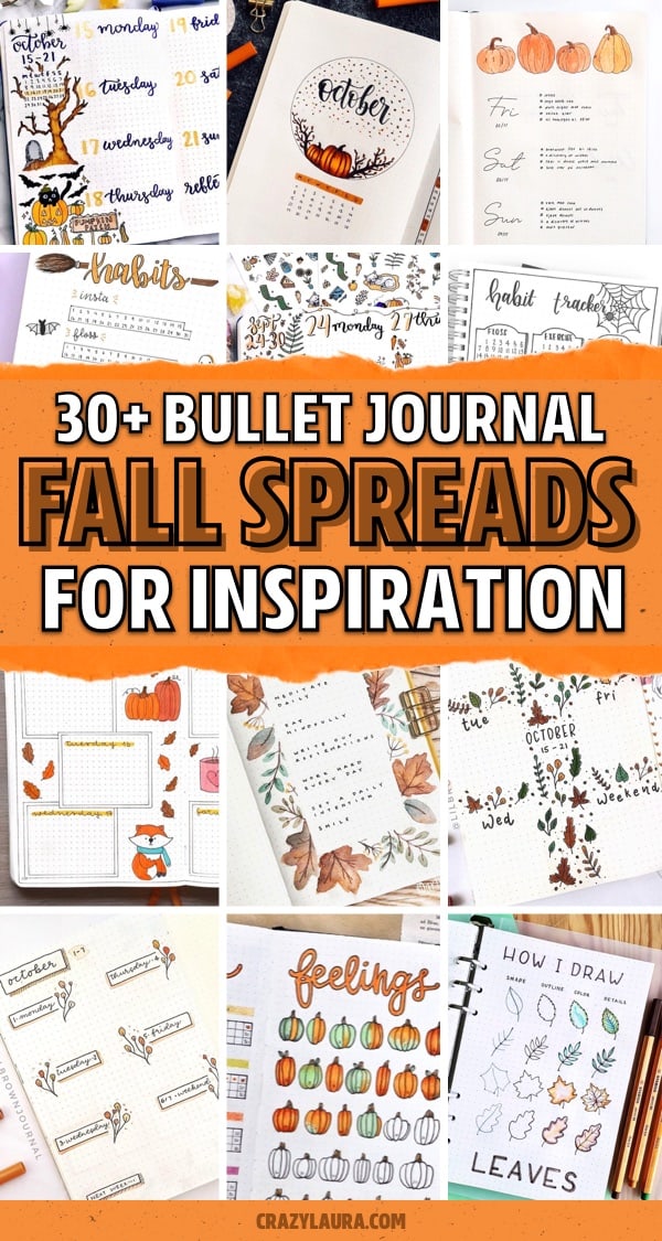 bujo layout inspiration for fall