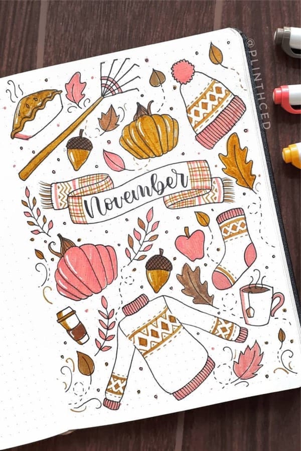 fall theme cover spread example
