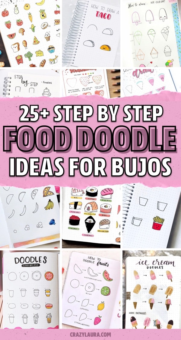simple food drawing ideas for bujo