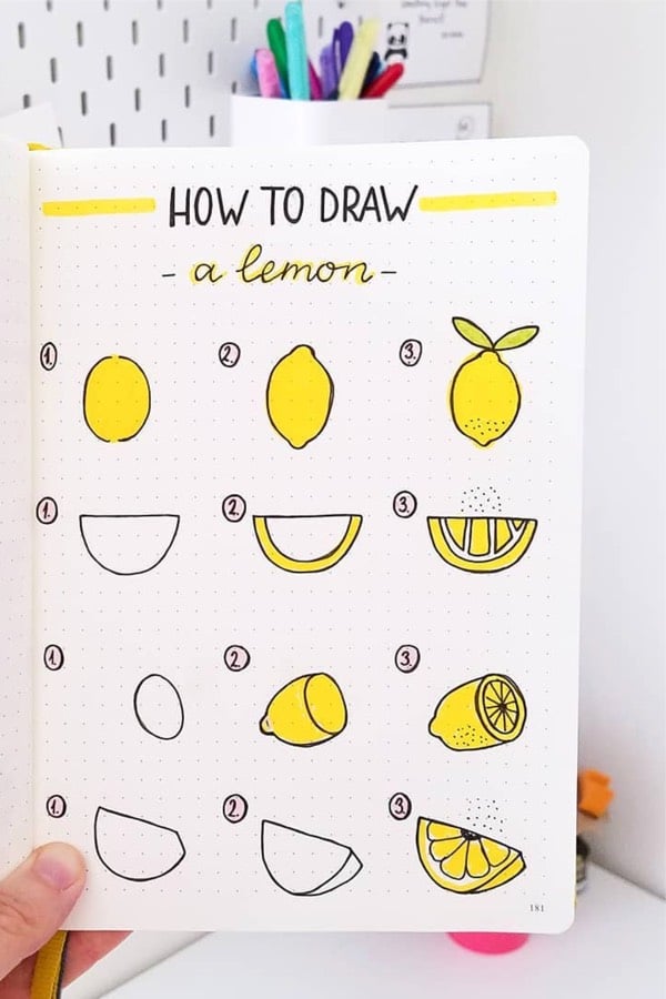 step by step lemon doodle tutorial