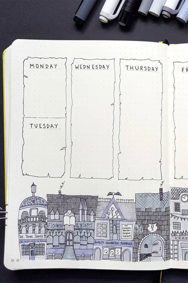 fall theme weekly layout ideas