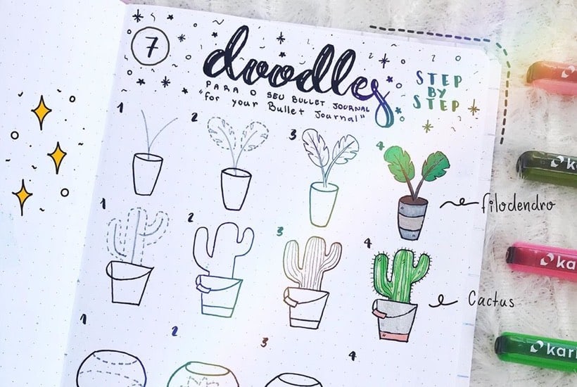 25 Best Succulent & Cactus Doodle Ideas For Bujo Addicts