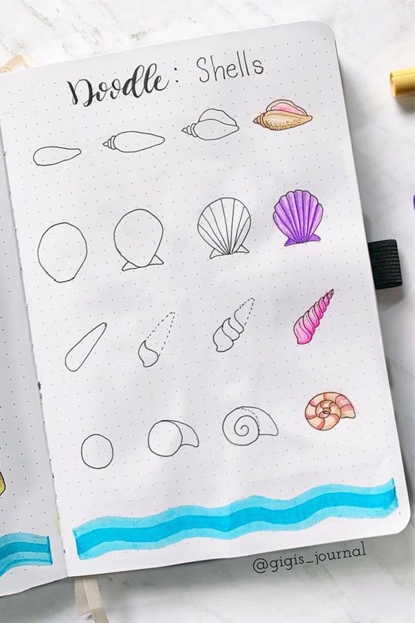 easy beach doodle tutorial