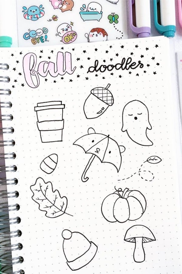 simple fall doodle examples