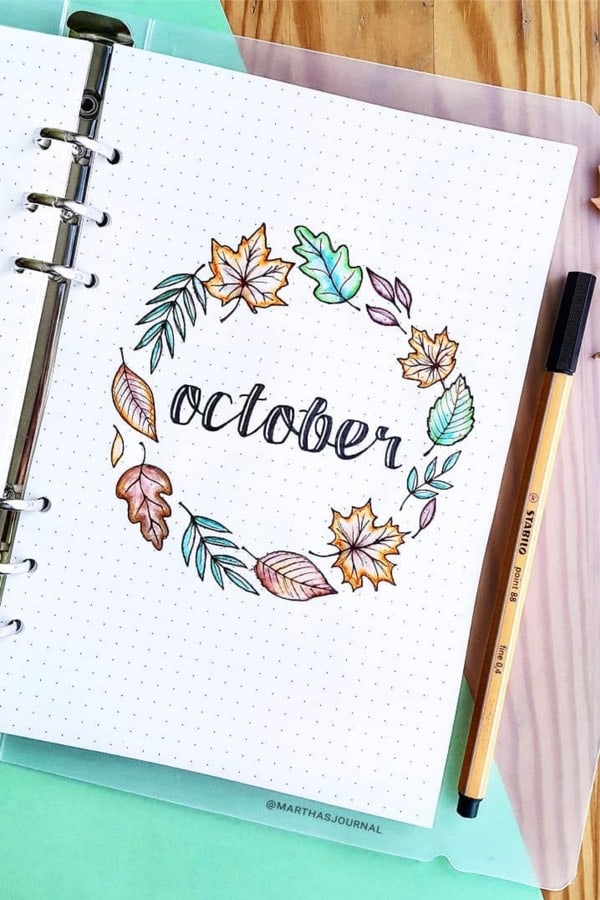 cute monthly cover with pastel colors