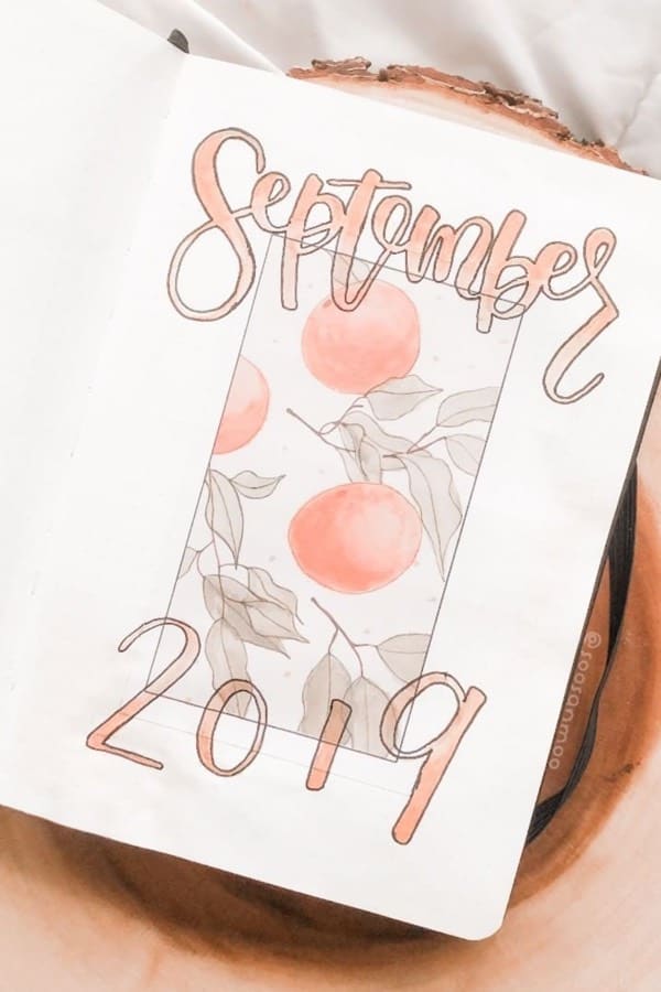 cute bujo monthly covers for sept
