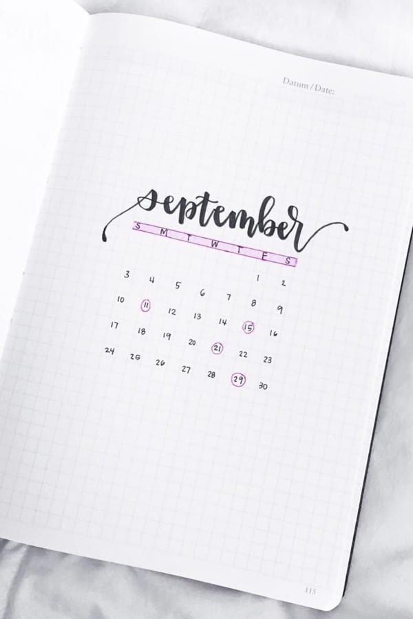 best september bujo cover page ideas