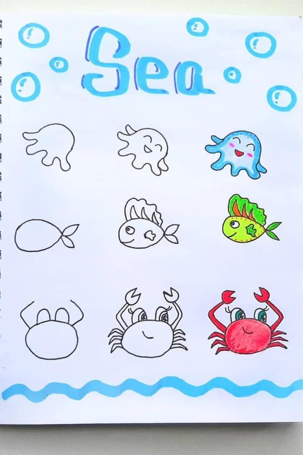 cute fish doodle ideas 