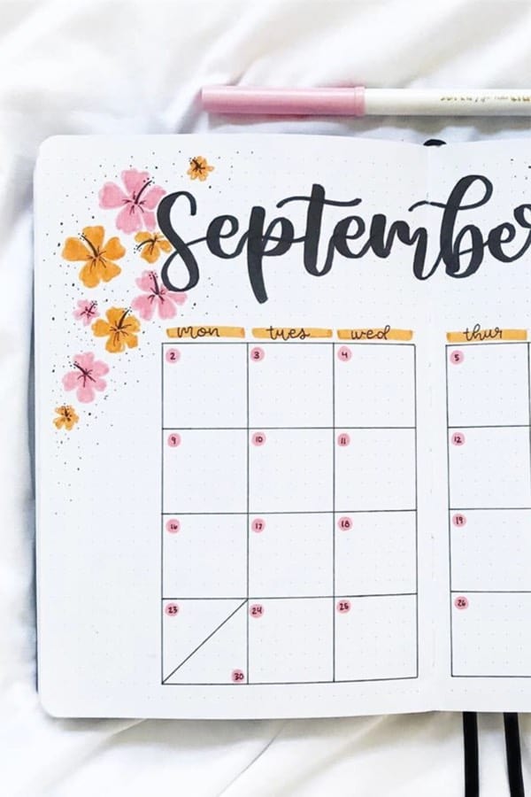 easy monthly log layout example