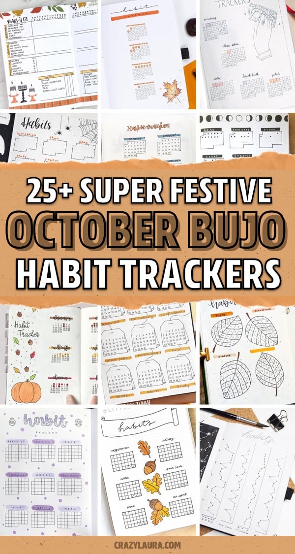 best ideas for october bujo trackers