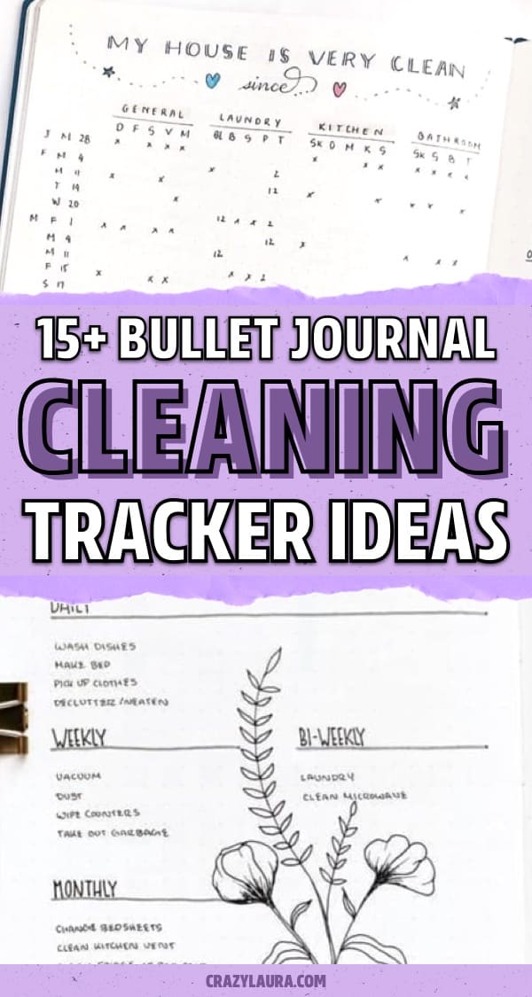 easy cleaning trackers for bujo spread