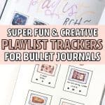 bullet journal playlist spread inspiration