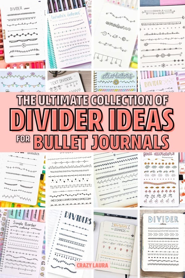 best examples of bullet journal dividers