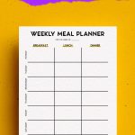 minimalist meal planner printable