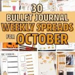 examples of fall weekly layouts for bullet journal