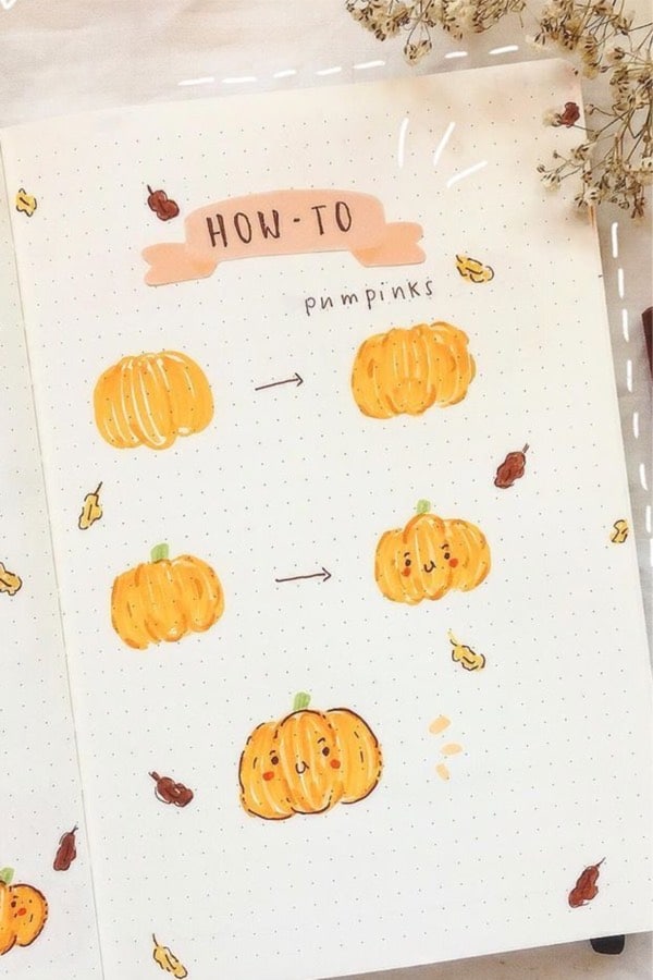 simple pumpkin doodle tutorial
