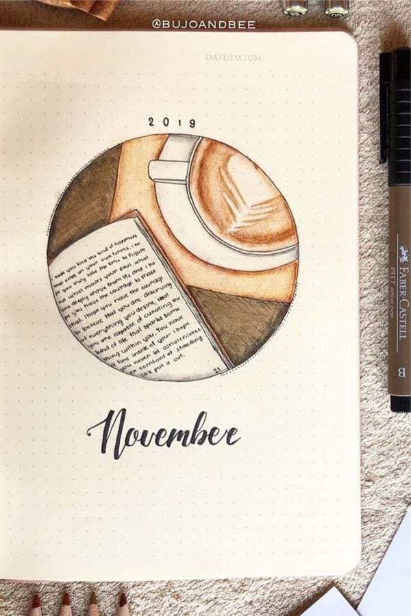 creative monthly cover ideas for november