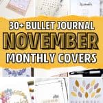 easy ideas for november bullet journal covers
