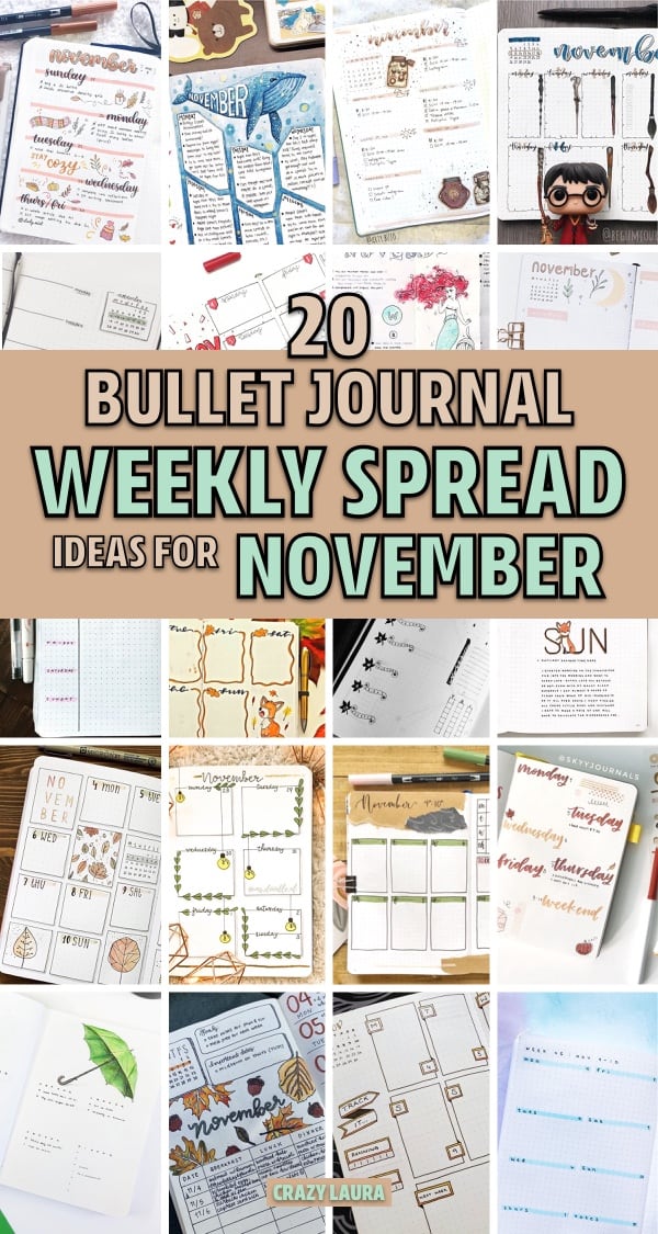 best weekly layout examples for autumn