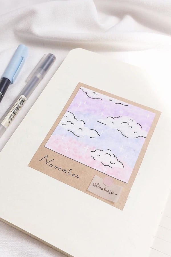 monthly cover with pastel colors