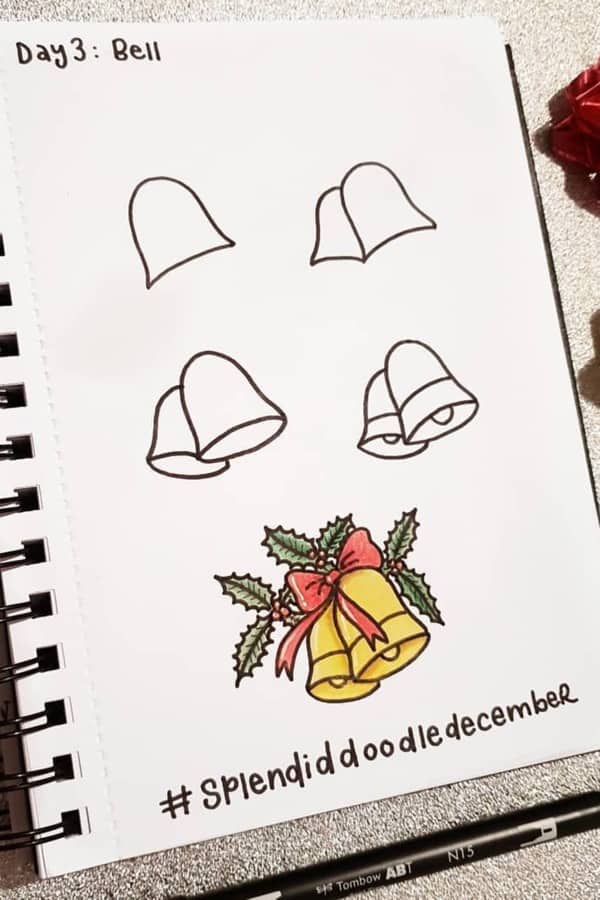best holiday doodle tutorials for bullet journal