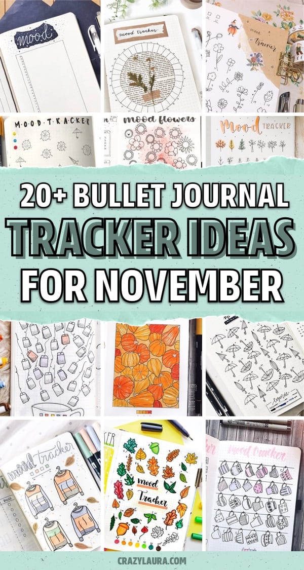 bullet journal autumn mood tracker inspo