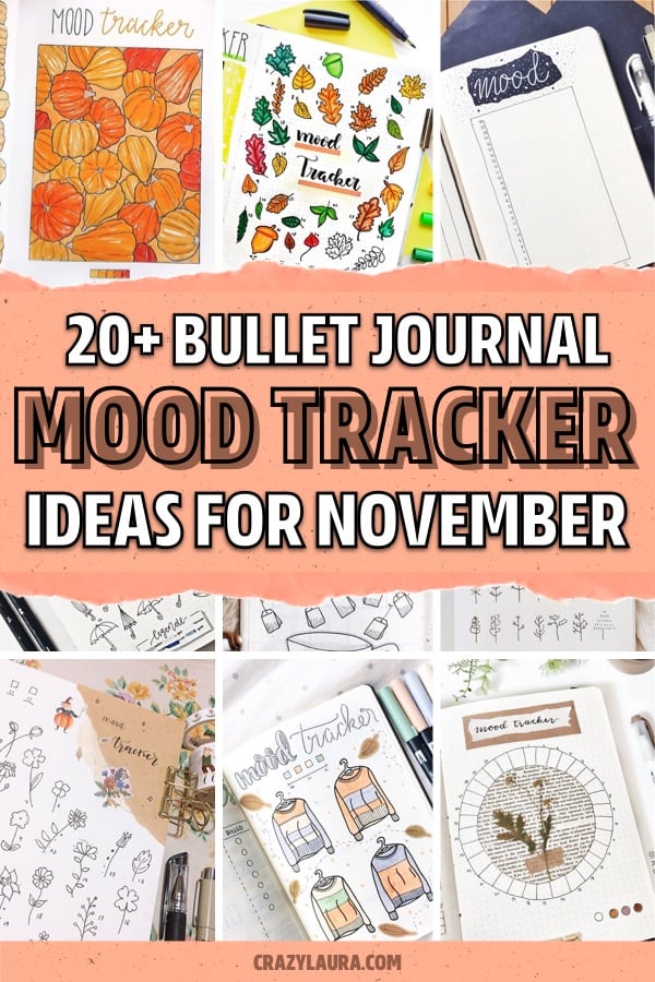 inspiration for fall mood tracking layouts