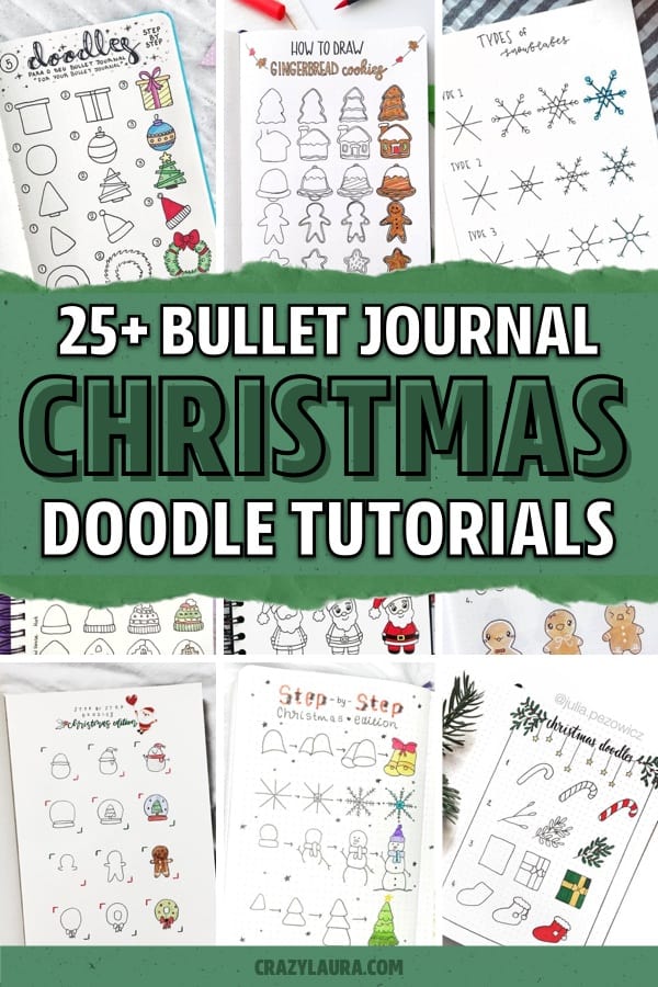 drawing tutorial for christmas bullet journals