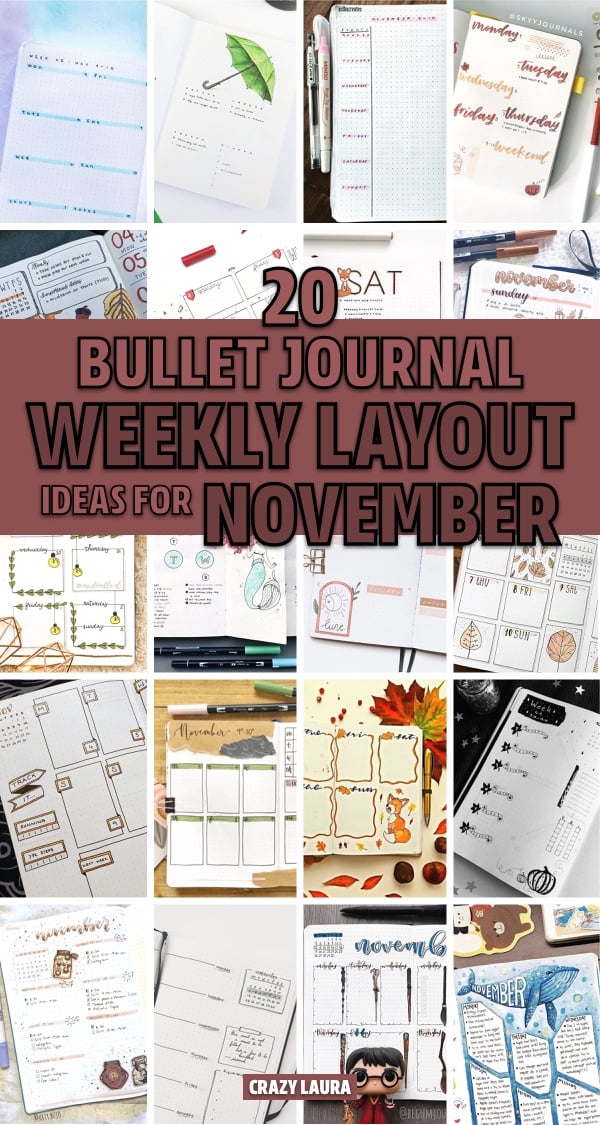 creative november bullet journal layout ideas