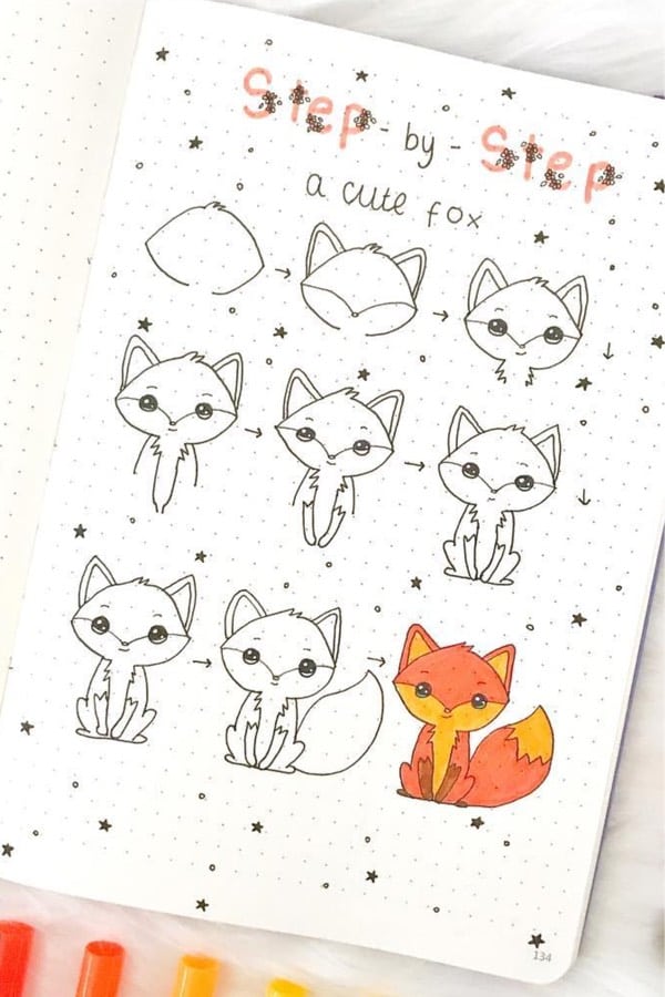 doodle tutorial for foxes