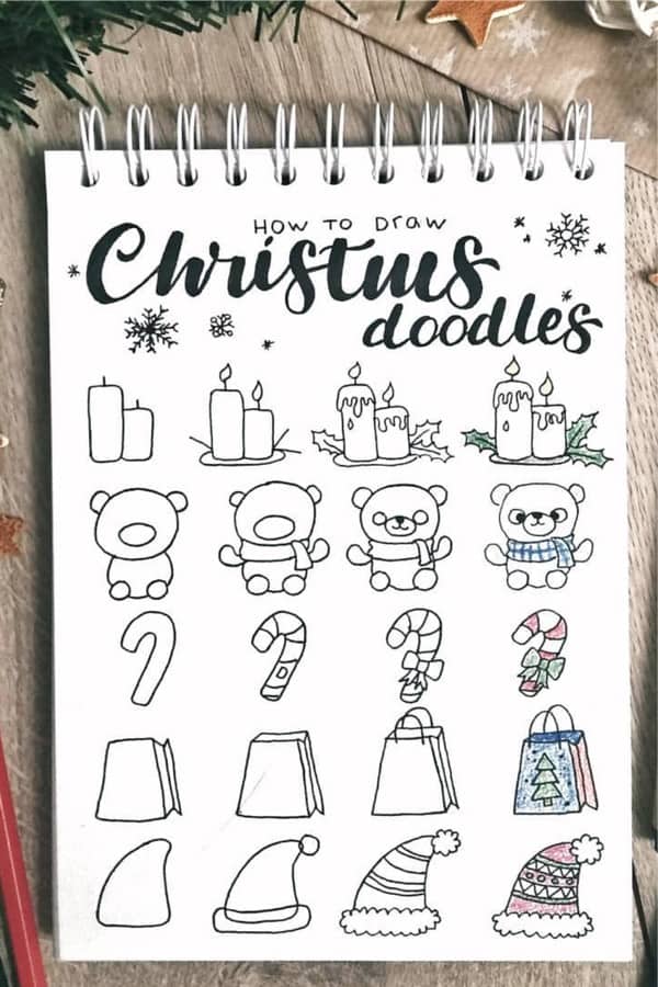 doodle tutorial for christmas theme