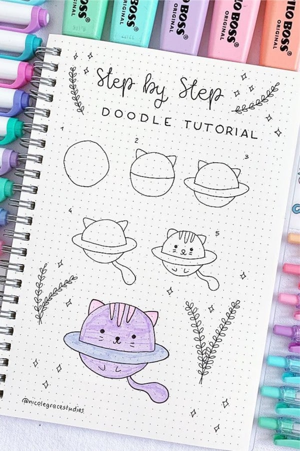 easy step by step animal doodles