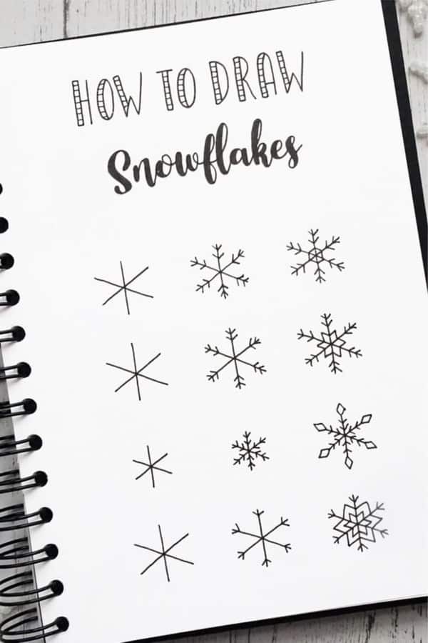 how to draw snowflakes