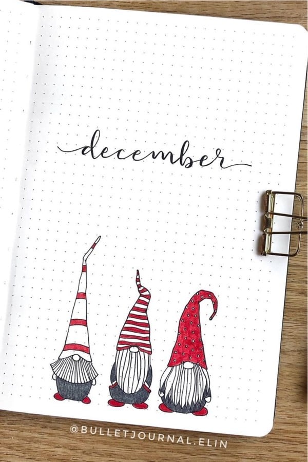 best bujo cover examples for december