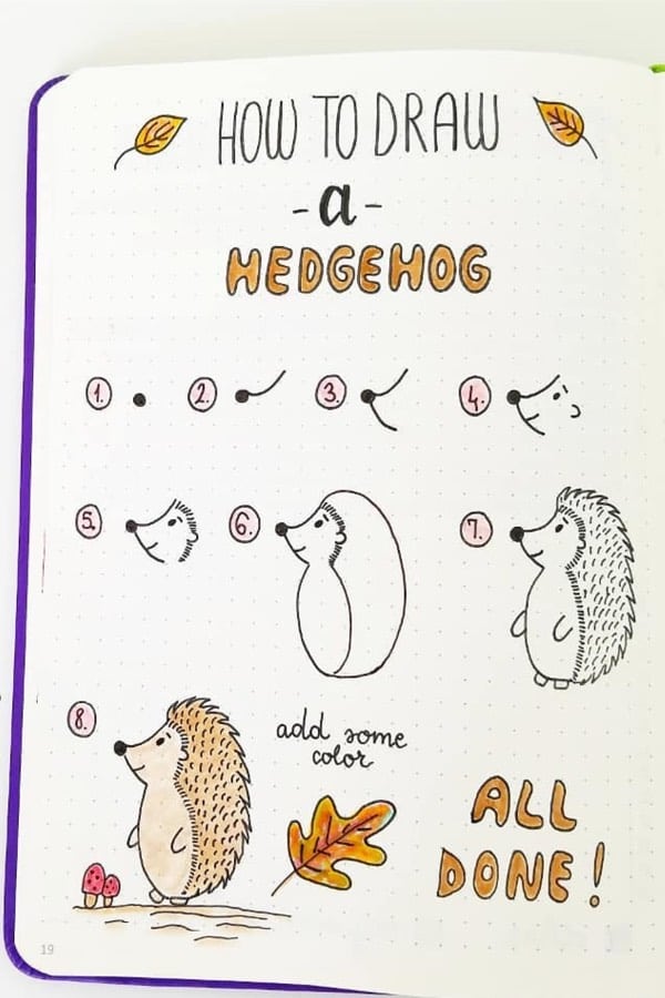 simple animal drawings for bujo