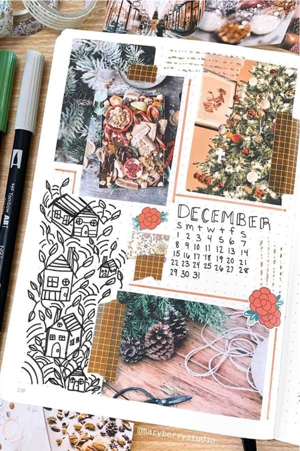 collage monthly cover for winter