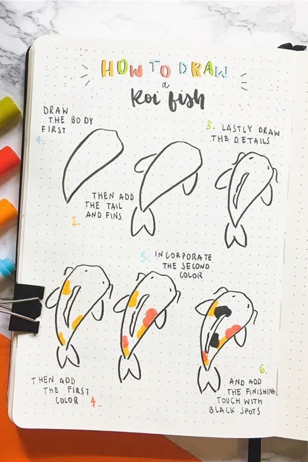 doodle tutorial with fish