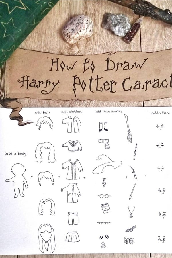 easy ways to draw harry potter