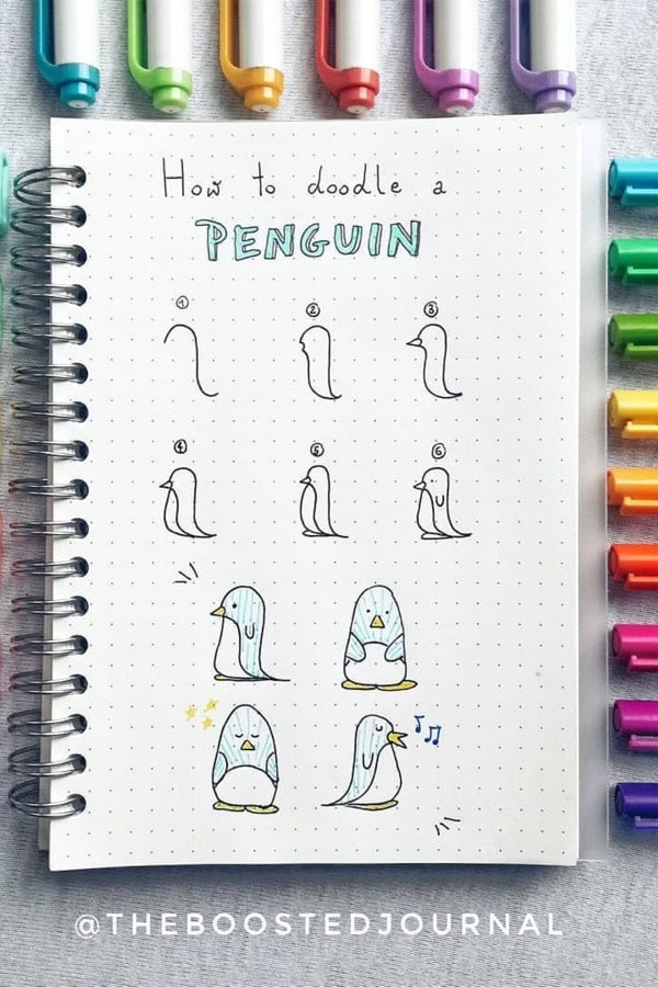 cute animal doodles for journal