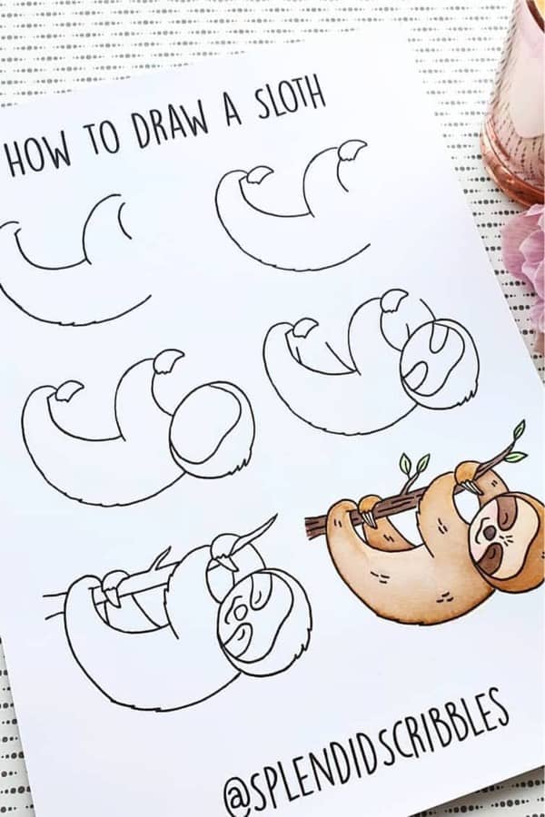 doodle tutorial for sloth