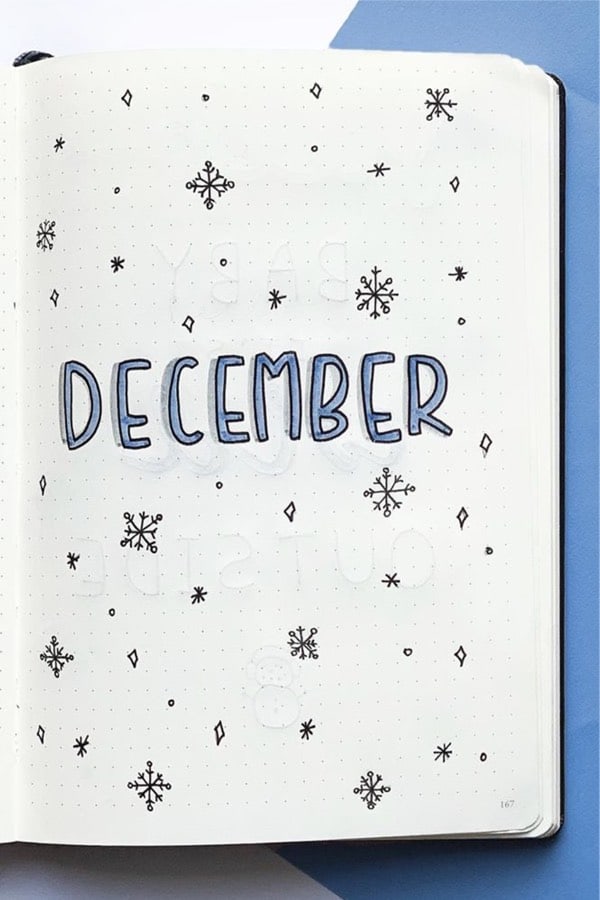 snowflake themed cover for december