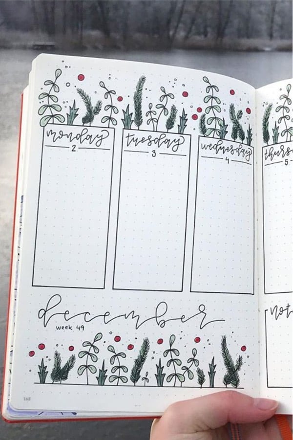 creative weekly layouts for december