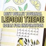 list of lemon theme bujo layouts