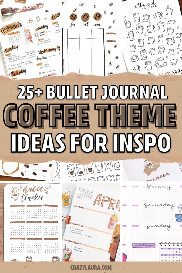 coffee spread for bullet journal theme
