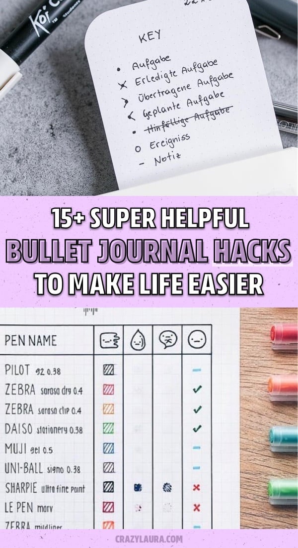 Best Bullet Journal Hacks & Tips For