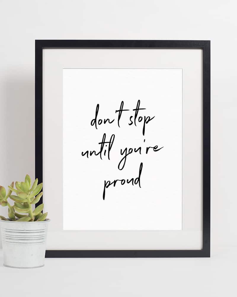 free wall art with cute quote